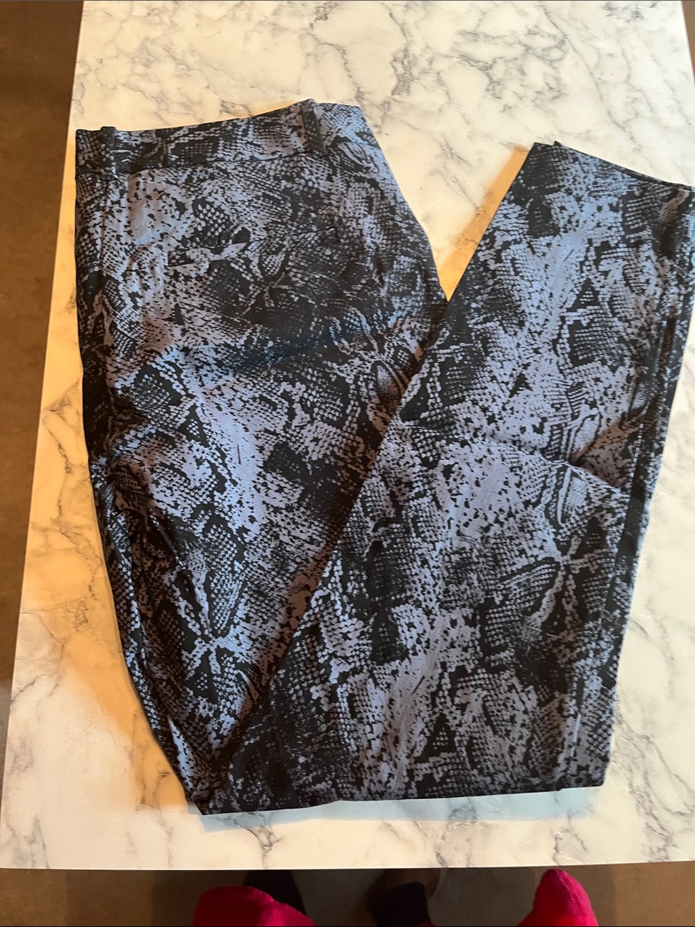 The Limited Black & Gray Snake Print Leggings